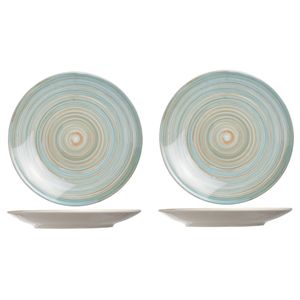 2x stuks diner bord Turbolino blauw 27 cm