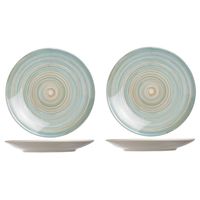 2x stuks diner bord Turbolino blauw 27 cm