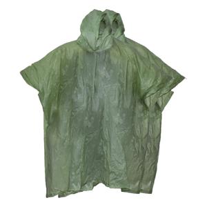 Regenponcho met capuchon - 2x - groen - herbruikbaar - PVC