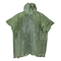 Regenponcho met capuchon - 2x - groen - herbruikbaar - PVC - thumbnail