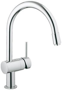 Grohe Minta keukenkraan met draaibare ronde uitloop en uittrekbare perlator chroom 32918000