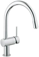 Grohe Minta keukenkraan met draaibare ronde uitloop en uittrekbare perlator chroom 32918000 - thumbnail