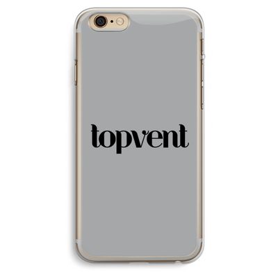 Topvent Grijs Zwart: iPhone 6 Plus / 6S Plus Transparant Hoesje