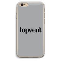 Topvent Grijs Zwart: iPhone 6 Plus / 6S Plus Transparant Hoesje