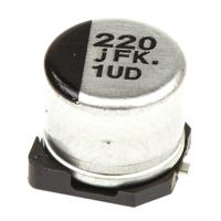 Panasonic Elektrolytische condensator SMD 220 µF 6.3 V 20 % (Ø) 6.3 mm 1 stuk(s)