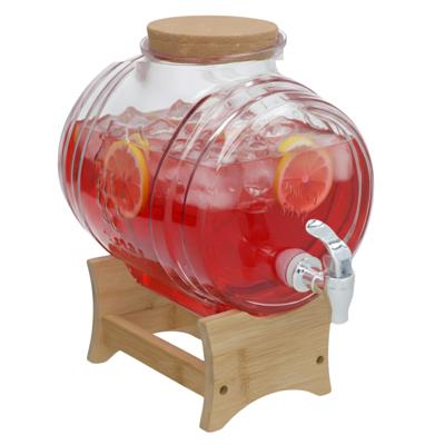 Gerimport Limonade / sap dispenser - 8 Liter - borosilicaat glas - met onderstel en kraantje