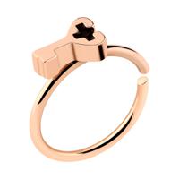 Continuous Ring Met roségoud verguld chirurgisch staal Piercingringen - thumbnail