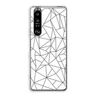 Geometrische lijnen zwart: Sony Xperia 1 III Transparant Hoesje