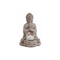 Boeddha beeldje theelichthouders/windlichten 19 cm   -