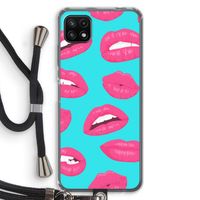 Bite my lip: Samsung Galaxy A22 5G Transparant Hoesje met koord