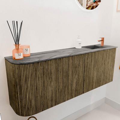 Toiletmeubel Mondiaz Joya Dlux | 111.6 cm | Meubelkleur Dusk | Faye wastafel Sombra Wasbak Rechts | 1 kraangat