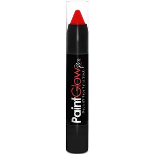Face paint stick - neon rood - UV/blacklight - 3,5 gram - schmink/make-up stift/potlood   -