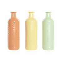 Vaas Home ESPRIT Groen Beige Terra cotta Dolomite 13 x 13 x 41 cm (3 Stuks) Vaas Home ESPRIT Groen Beige Terra cotta Dolomite 13 x 13 x 41 cm (3 Stuks)