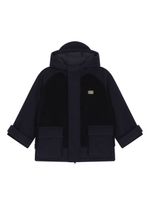 Dolce & Gabbana Kids manteau colour block à capuche - Bleu - thumbnail