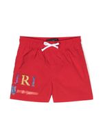 AMIRI KIDS short de bain à logo imprimé - Rouge