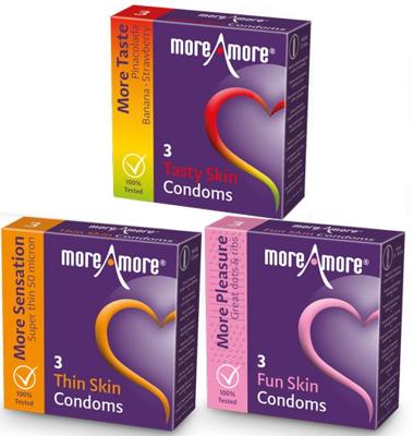 MoreAmore Condooms 3 X 3 Surprise Pack