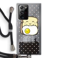 Sleep All Day: Samsung Galaxy Note 20 Ultra / Note 20 Ultra 5G Transparant Hoesje met koord