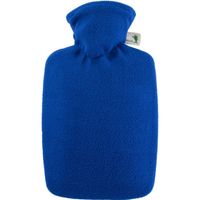 Warm water kruik blauw 1,8 liter fleece hoes   -