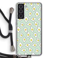 Spiegeleitjes: Samsung Galaxy S21 FE Transparant Hoesje met koord