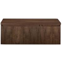 Frozen 3D Badmeubelset 120 cm - Greeplijst in Kleur - Wastafel Onderkast met Bovenblad Dark Oak