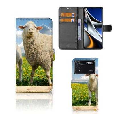Xiaomi Poco X4 Pro 5G | Telefoonhoesje | Met pasjeshouder | Schaap en Lammetje