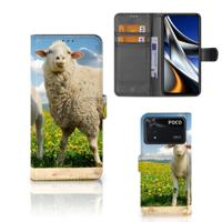 Xiaomi Poco X4 Pro 5G | Telefoonhoesje | Met pasjeshouder | Schaap en Lammetje
