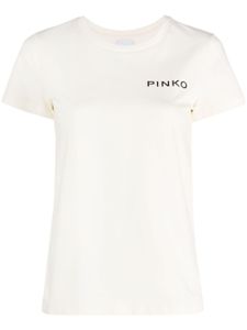 PINKO t-shirt en coton à logo imprimé - Tons neutres