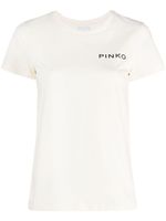 PINKO t-shirt en coton à logo imprimé - Tons neutres