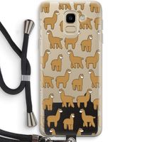 Alpacas: Samsung Galaxy J6 (2018) Transparant Hoesje met koord