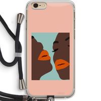 Orange lips: iPhone 6 PLUS / 6S PLUS Transparant Hoesje met koord