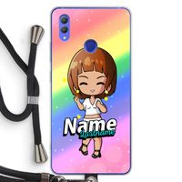 Chibi Maker vrouw: Honor Note 10 Transparant Hoesje met koord