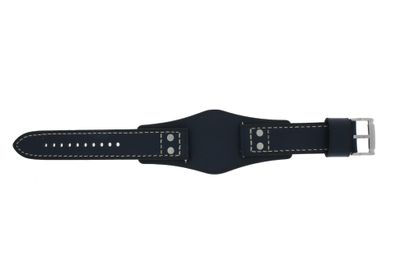 Horlogeband Fossil CH3051 / COACHMAN Onderliggend Leder Blauw 22mm
