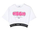 MSGM Kids t-shirt à logo imprimé - Blanc