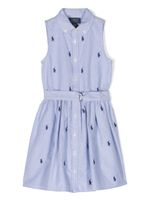 POLO RALPH LAUREN KIDS robe sans manches à broderie Polo Pony - Bleu - thumbnail