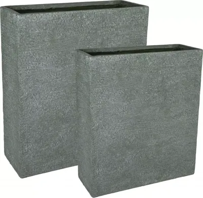 Mcollections Terrasafscheiding Plantenbak Utah - 80 x 30 x 92 cm - Clayfibre - Groen