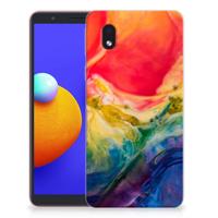 Smartphone hoesje Samsung Galaxy A01 Core Watercolor Dark