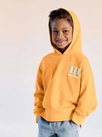 Hoodie met grafische print sinaasappel