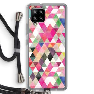 Gekleurde driehoekjes: Samsung Galaxy A42 5G Transparant Hoesje met koord