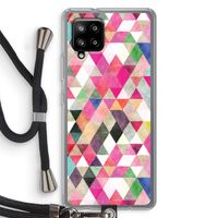 Gekleurde driehoekjes: Samsung Galaxy A42 5G Transparant Hoesje met koord