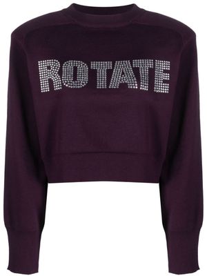 ROTATE BIRGER CHRISTENSEN sweat à logo strassé - Violet