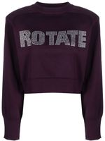 ROTATE BIRGER CHRISTENSEN logo-embellished cropped sweatshirt - Violet - thumbnail