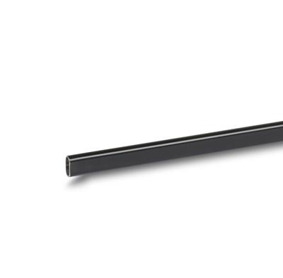 Zwart gecoate stalen buis ovaal 30x15 mm - per meter