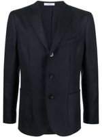 Boglioli blazer en laine vierge à simple boutonnage - Bleu