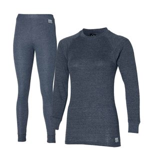 Heatkeeper Thermoset Dames Comfort - Thermoshirt + Thermo Legging - Antraciet Melange-XL