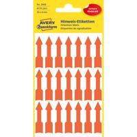 Avery Zweckform 3008, markeringspijlen, lichtrood, 3 vel, 63 per vel, 39 x 9 mm