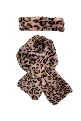 B.Nosy winter sjaal en haarband meisjes - roze - Anne