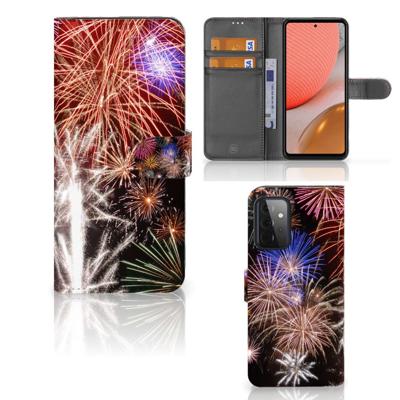 Samsung Galaxy A72 | Wallet Case | met Pasjes | Vuurwerk