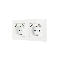 Oslo dubbele stopcontact met 4x USB combinatie compleet Oslo dubbele stopcontact met 4x USB combinatie compleet