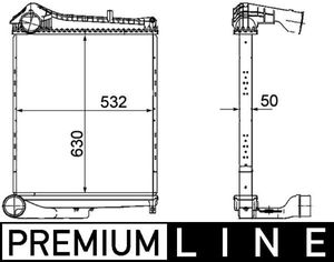 Intercooler, inlaatluchtkoeler CI252000P