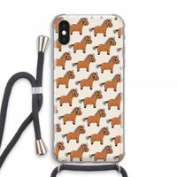 Pony: iPhone XS Max Transparant Hoesje met koord Pony: iPhone XS Max Transparant Hoesje met koord